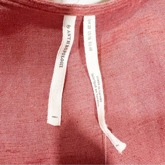 Anthropologie Women’s Puff-Sleeve Wrap Mini Dress in Pink - Picture 12 of 12